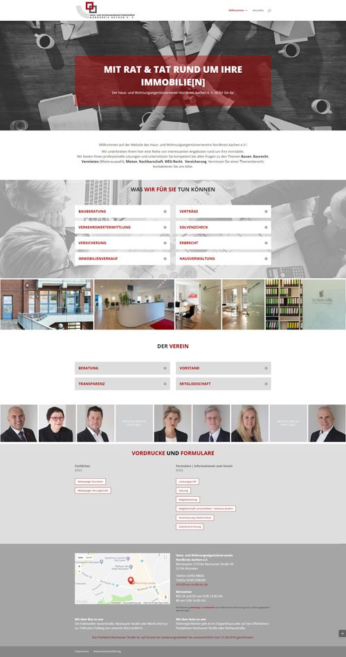 Haus- und Grundbesitzerverein mit frischer Website | Büro ...